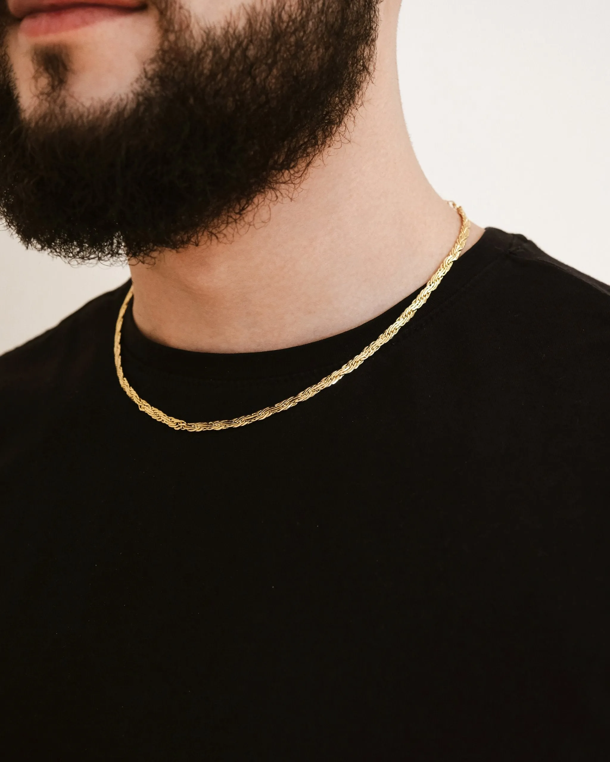 Men's Flat Wheat Chain Necklace