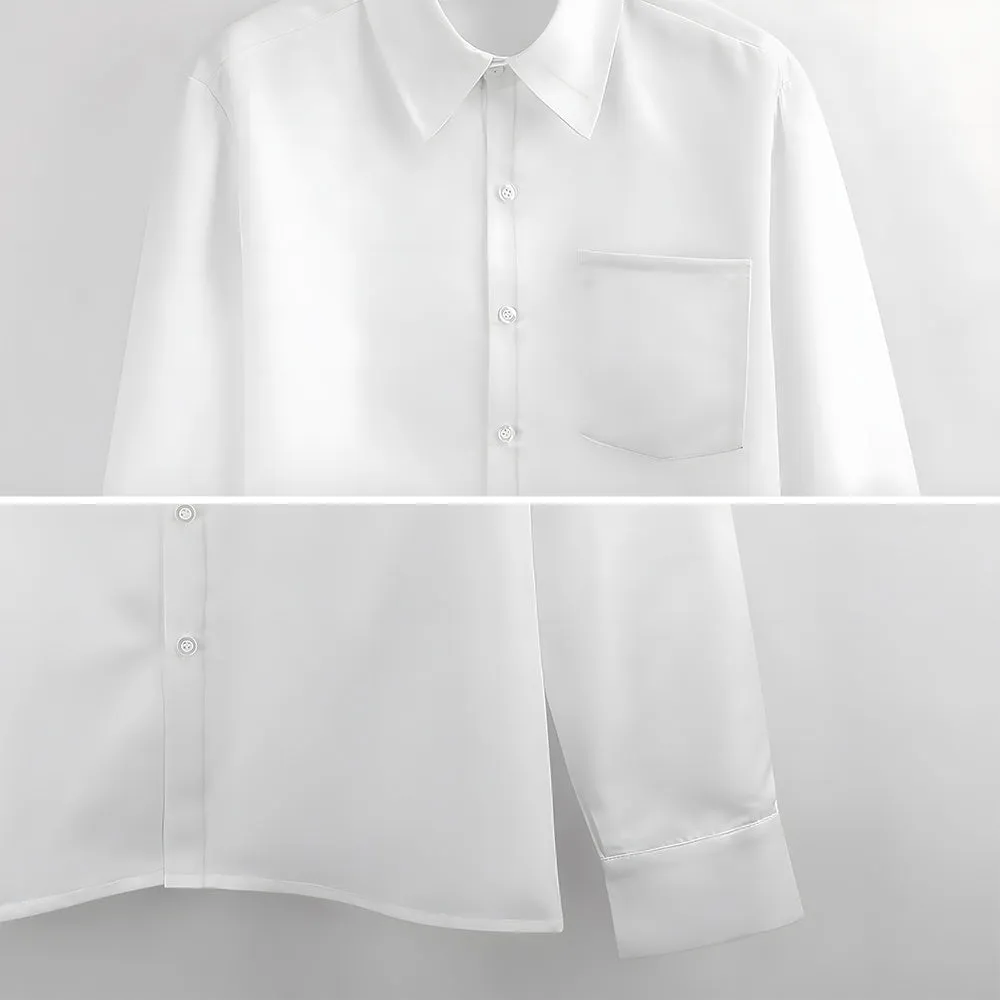 Men's Geometric Casual Colorblock Long Sleeve Shirt 2410007204