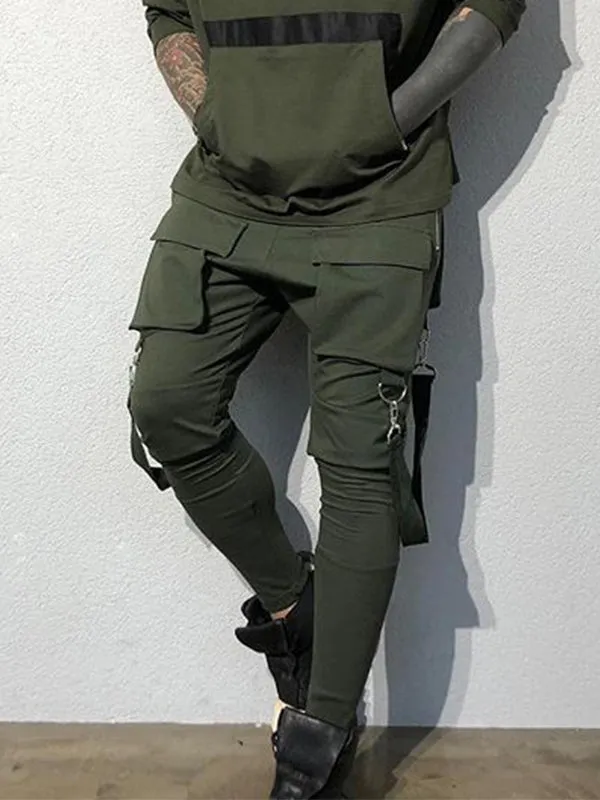 Men's Large Pocket Sports Casual Jogger Pants