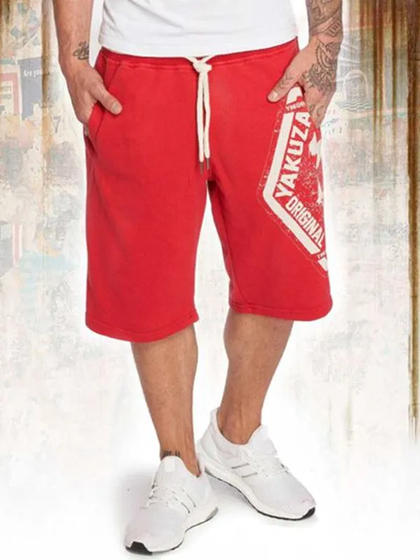 Men's Letter Printed Casual Loose Shorts