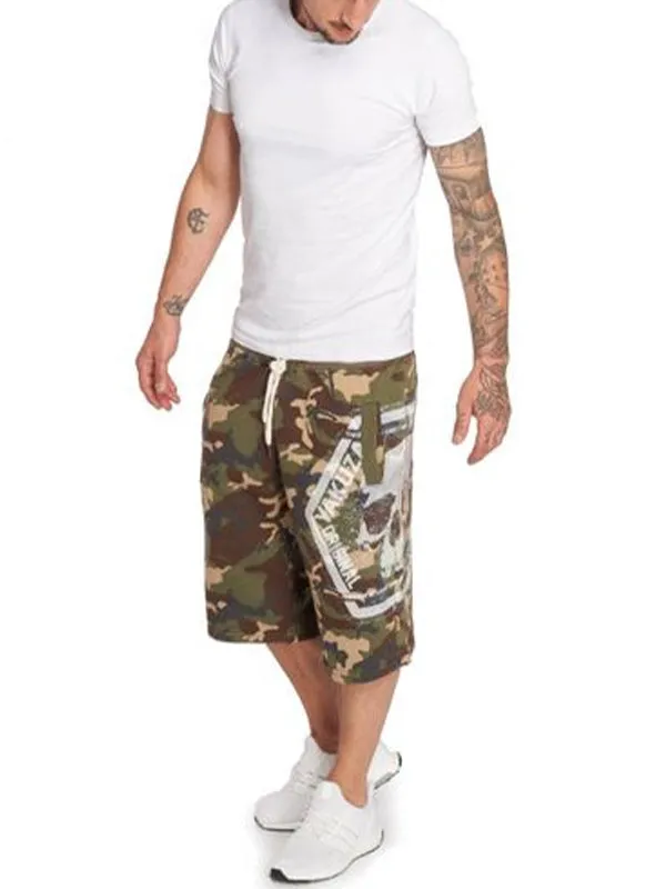Men's Letter Printed Casual Loose Shorts