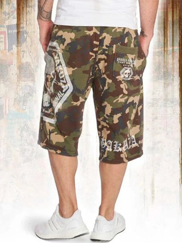 Men's Letter Printed Casual Loose Shorts