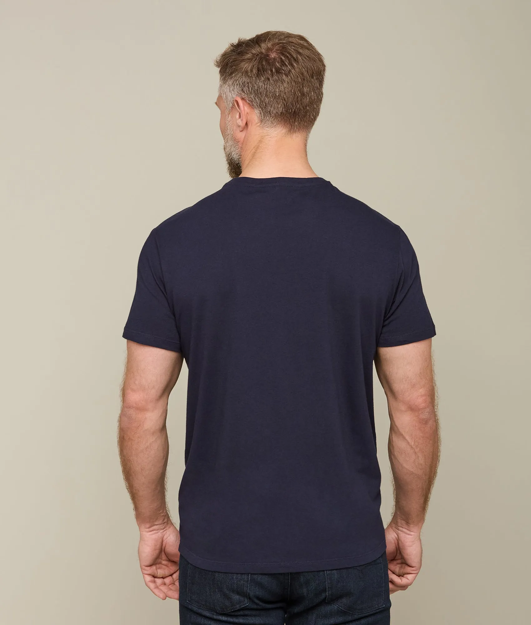 Men's Lucchese Classic Embroidered Tee :: Navy