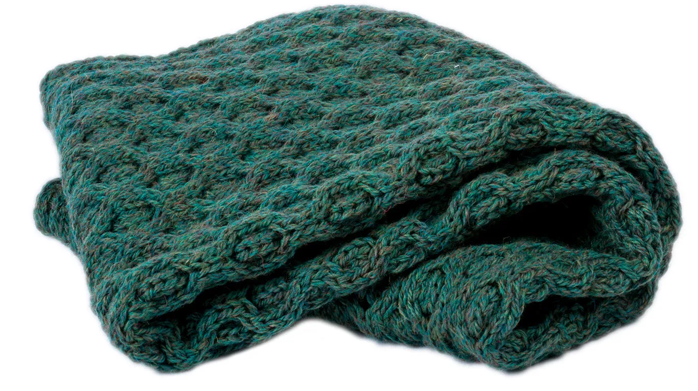 Men's Merino Wool Diamond Pattern Neckwarmer by Aran Mills - 3 Colours