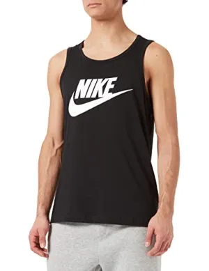 Men's Nike Sportswear Club T-Shirt, Nike Shirt for Men with Classic Fit, Black/White, L