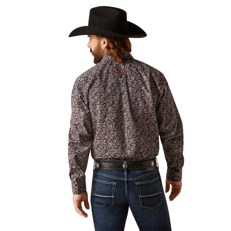 MEN'S NOOR BLACK CLASSIC FIT LONG SLEEVE WESTERN SNAP SHIRT | 10047380