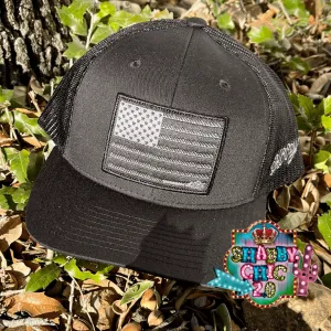 Men's "Liberty Roper" Black / Black Trucker Cap - OSFA