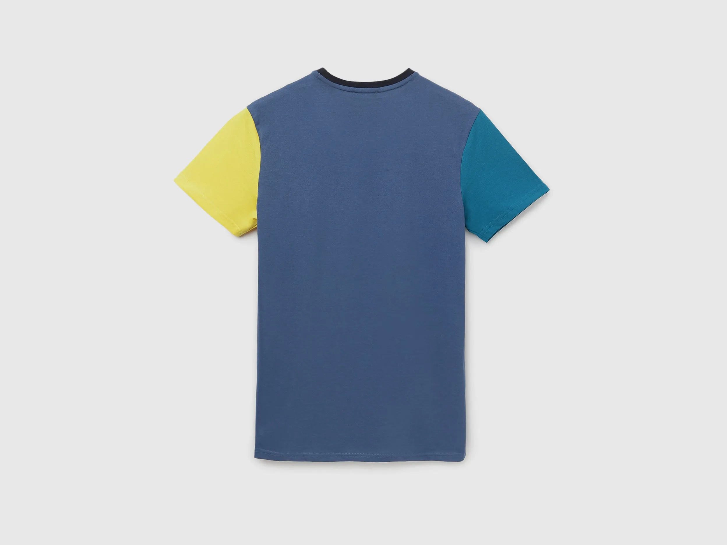 Men's Regular Fit Crew Neck Colorblock T-Shirt