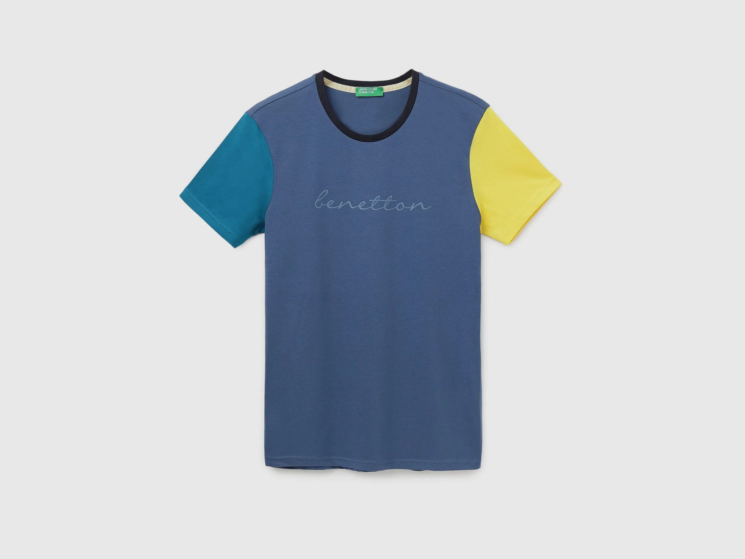 Men's Regular Fit Crew Neck Colorblock T-Shirt