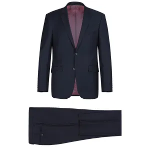 Men's Renoir Two Piece Dark Navy Wool Suit Classic Fit