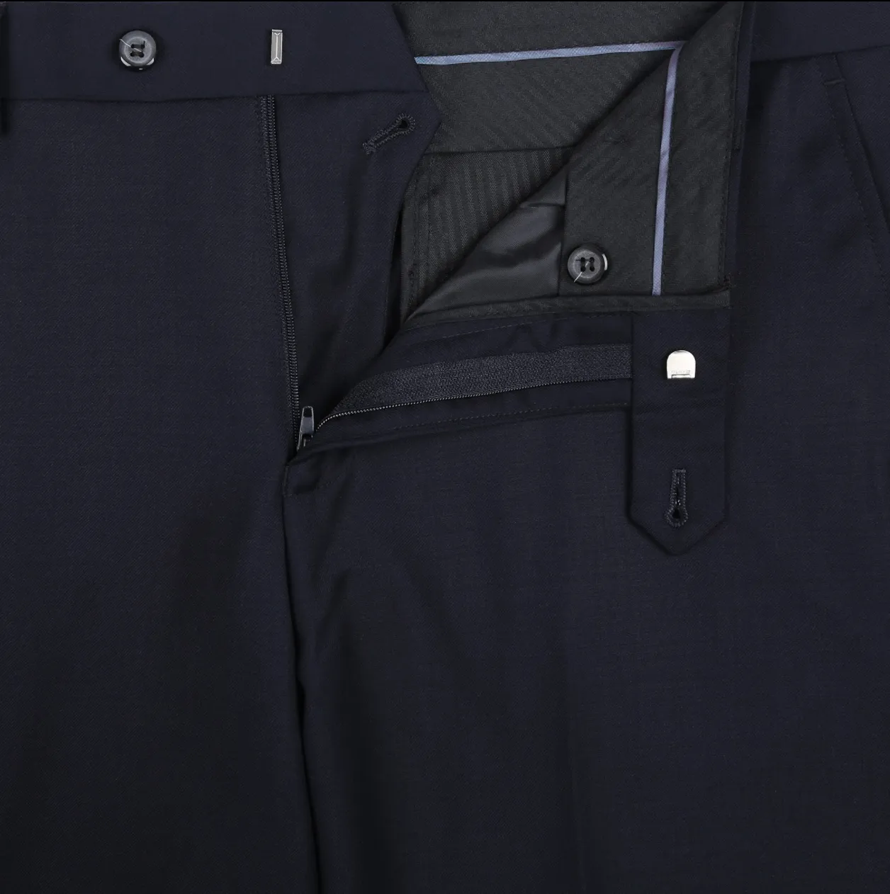 Men's Renoir Two Piece Dark Navy Wool Suit Classic Fit