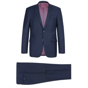 Men's Renoir Two Piece Navy Wool Suit Slim Fit