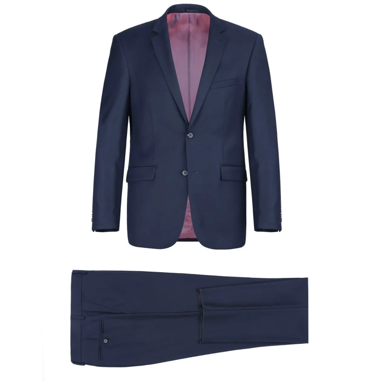 Men's Renoir Two Piece Navy Wool Suit Slim Fit