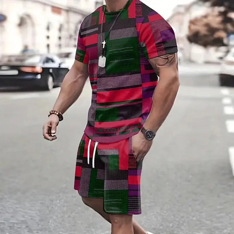 Men's Sportswear Set – Short Sleeve T-Shirt & Sports Shorts