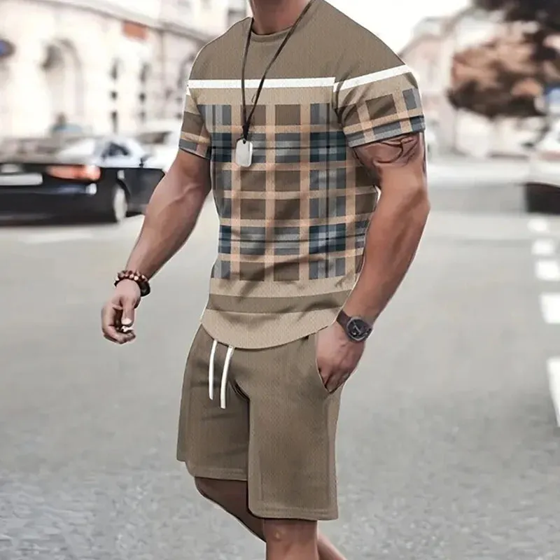 Men's Sportswear Set – Short Sleeve T-Shirt & Sports Shorts