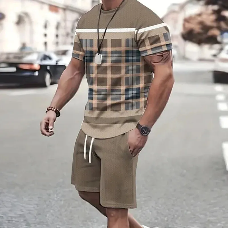 Men's Sportswear Set – Short Sleeve T-Shirt & Sports Shorts