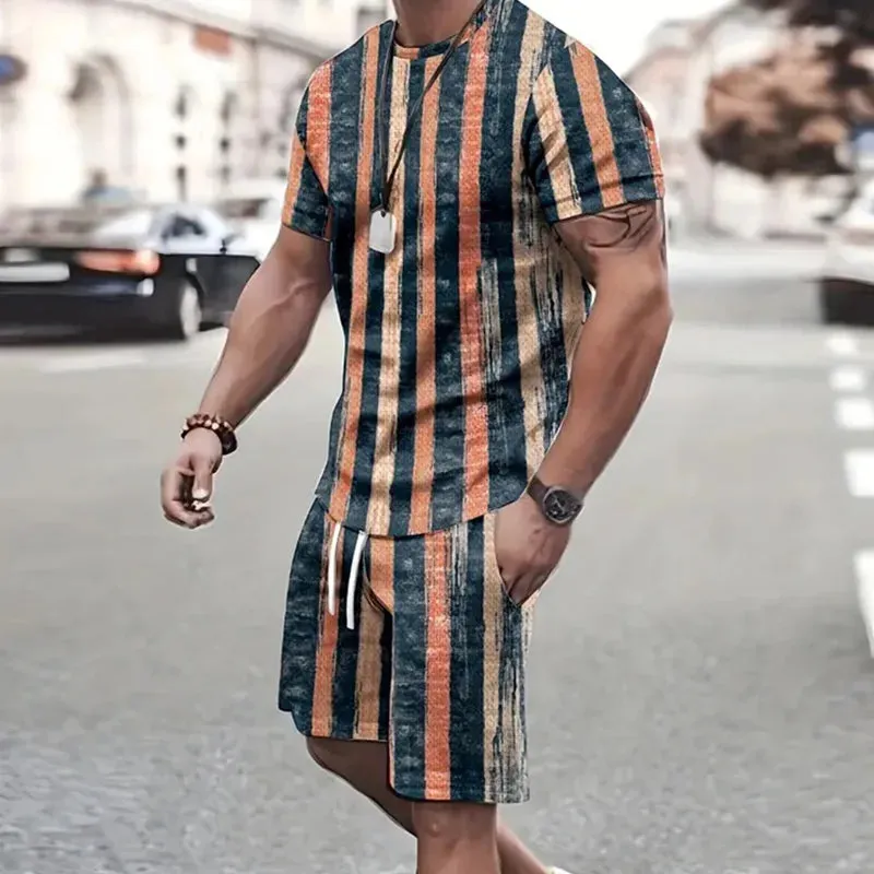 Men's Sportswear Set – Short Sleeve T-Shirt & Sports Shorts