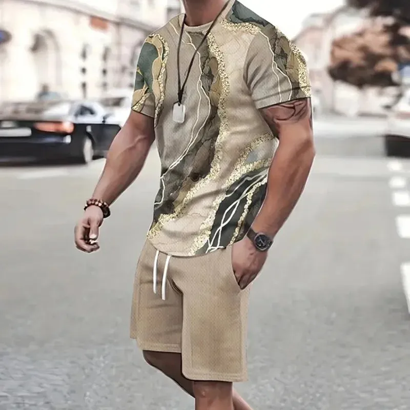 Men's Sportswear Set – Short Sleeve T-Shirt & Sports Shorts