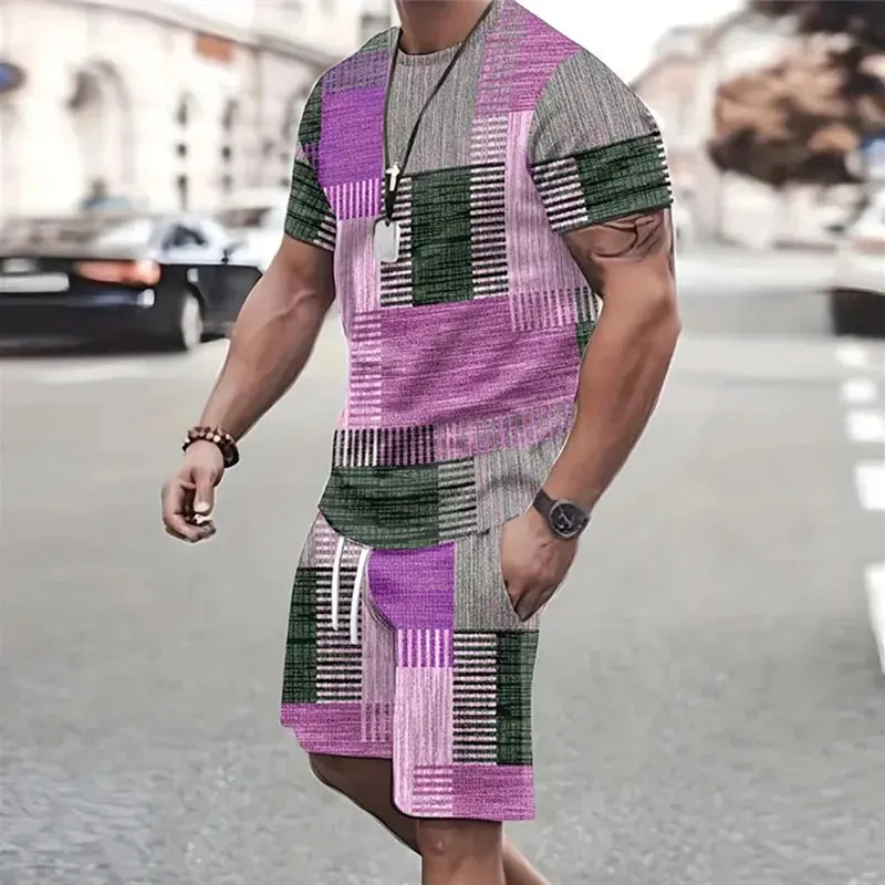 Men's Sportswear Set – Short Sleeve T-Shirt & Sports Shorts