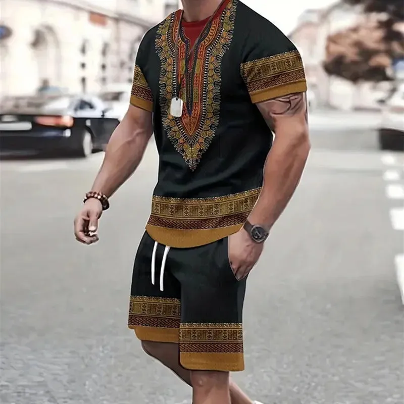 Men's Sportswear Set – Short Sleeve T-Shirt & Sports Shorts
