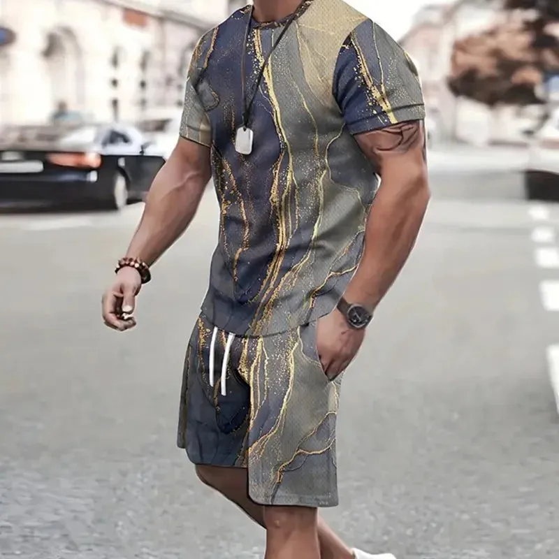 Men's Sportswear Set – Short Sleeve T-Shirt & Sports Shorts