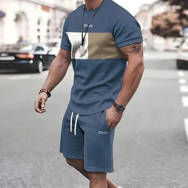 Men's Sportswear Set – Short Sleeve T-Shirt & Sports Shorts