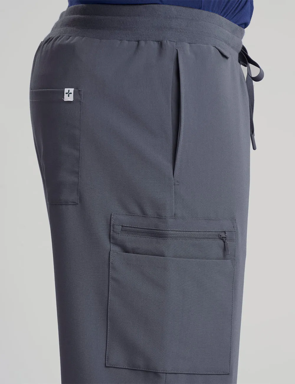 Mens Straight Leg Scrub Pants - Pewter