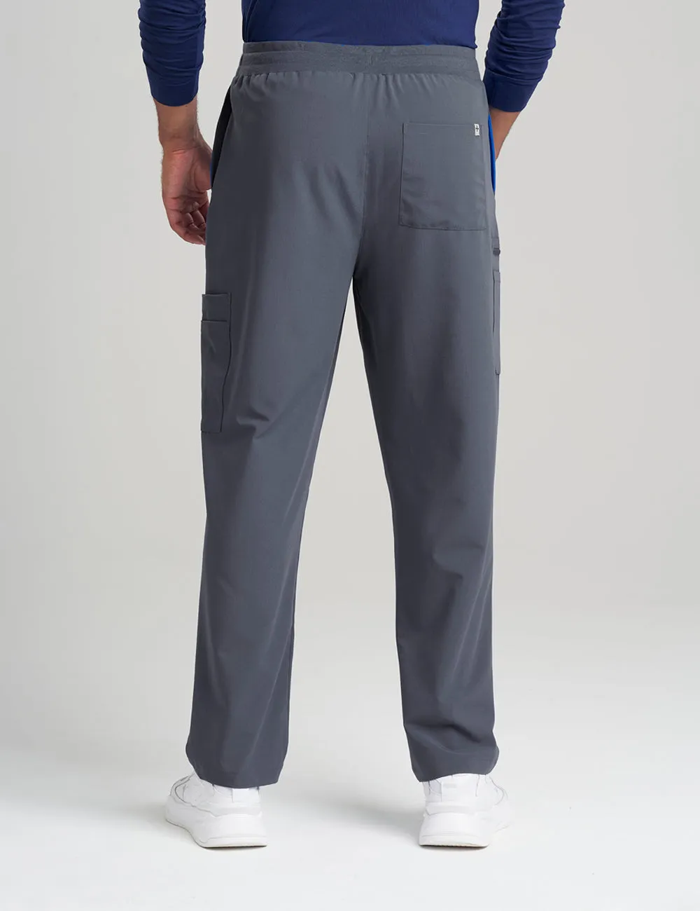 Mens Straight Leg Scrub Pants - Pewter