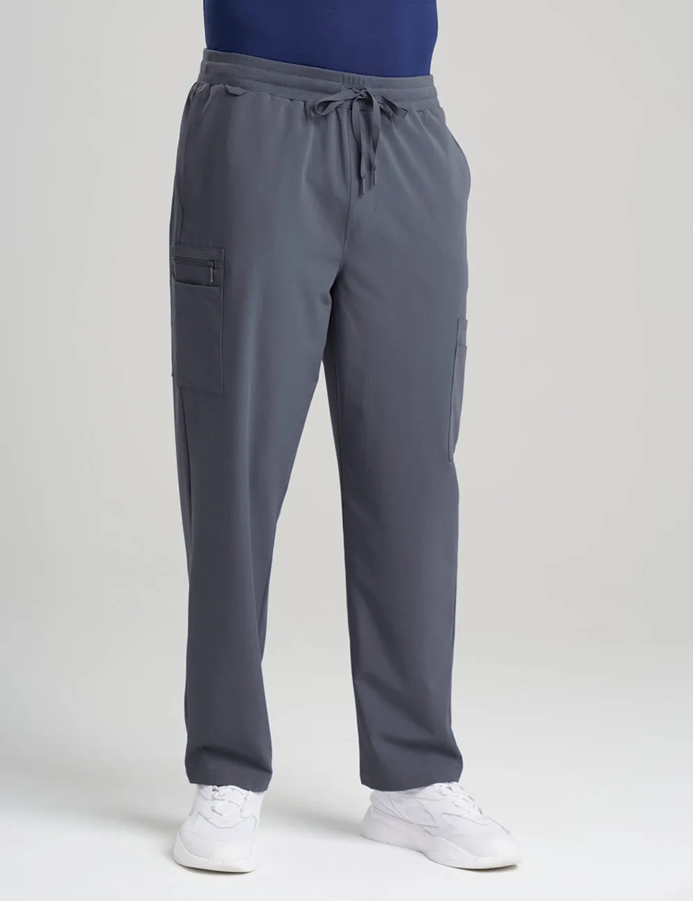 Mens Straight Leg Scrub Pants - Pewter