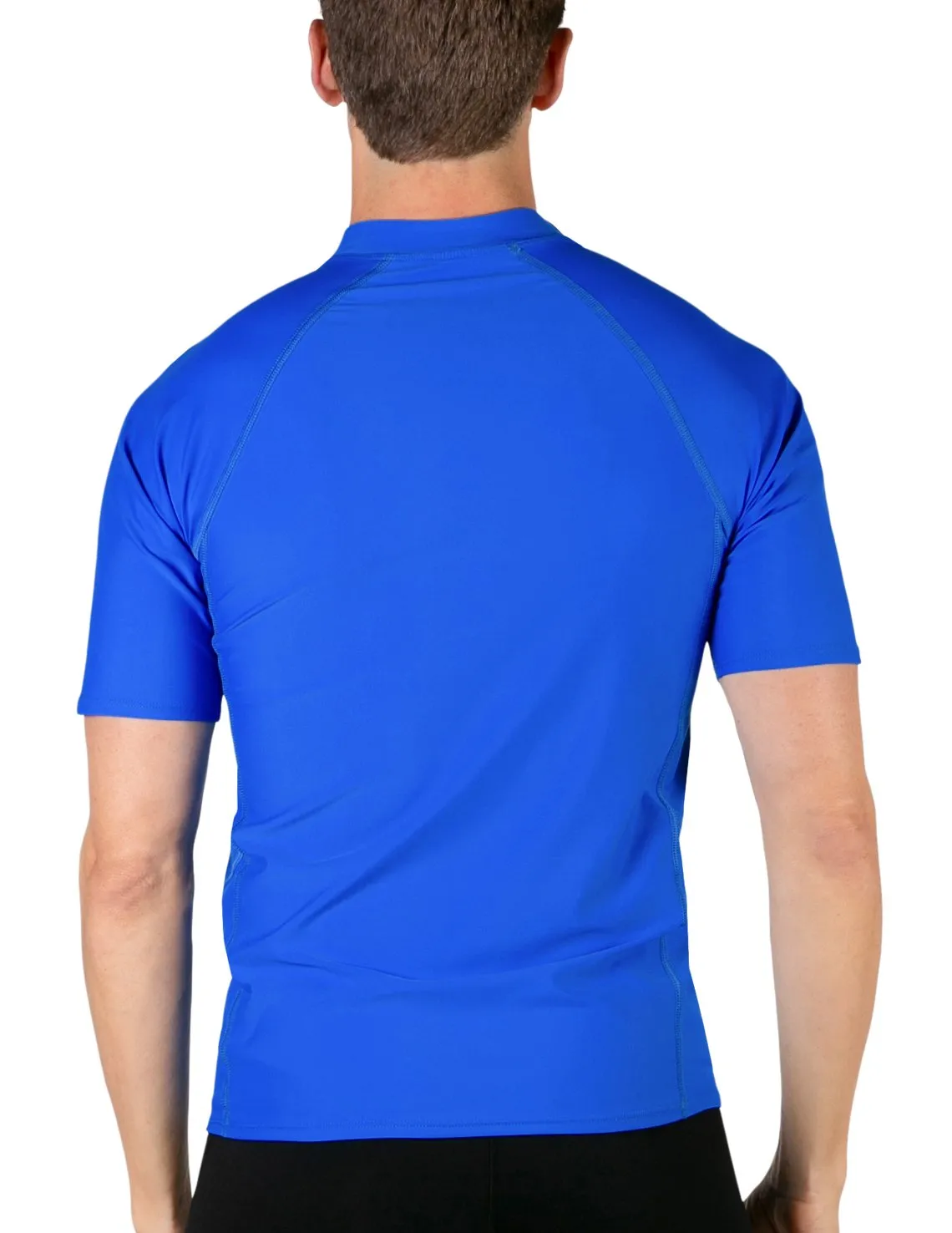Men's  Swim Performance Short Sleeve Rash Guard - Spa Blue