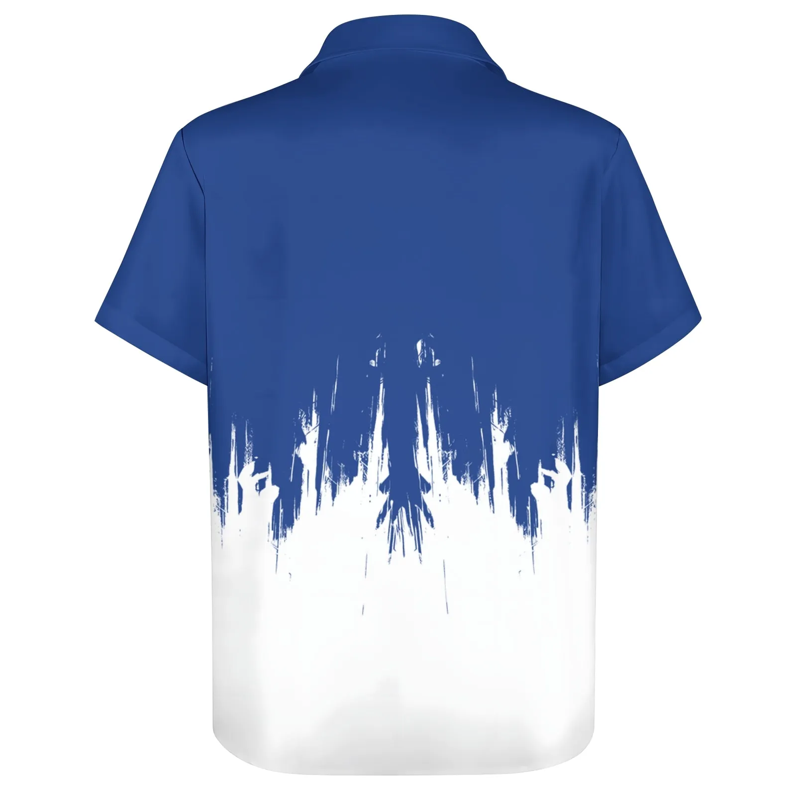 Men's Texture Hand Print Casual Short Sleeve Shirt 2404001802
