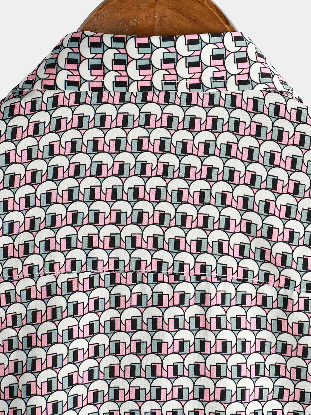 Men's Vintage Geometric Holiday Summer Casual Short Sleeve Shirt