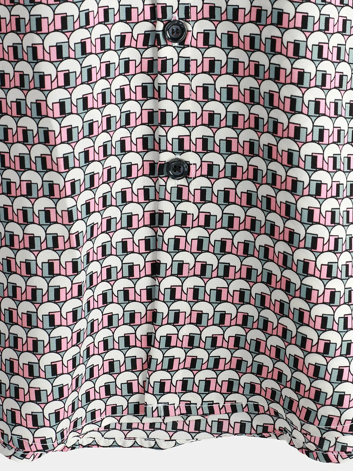 Men's Vintage Geometric Holiday Summer Casual Short Sleeve Shirt