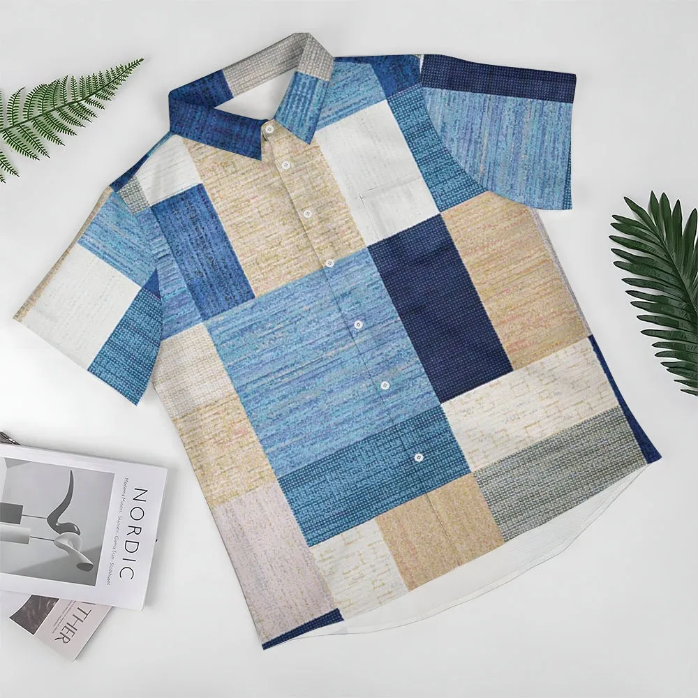 Men's Vintage Medieval Geometric Casual Short Sleeve Shirt 2311000010