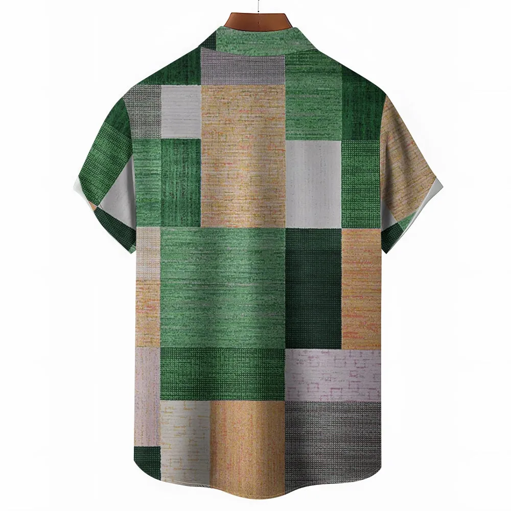 Men's Vintage Medieval Geometric Casual Short Sleeve Shirt 2311000010