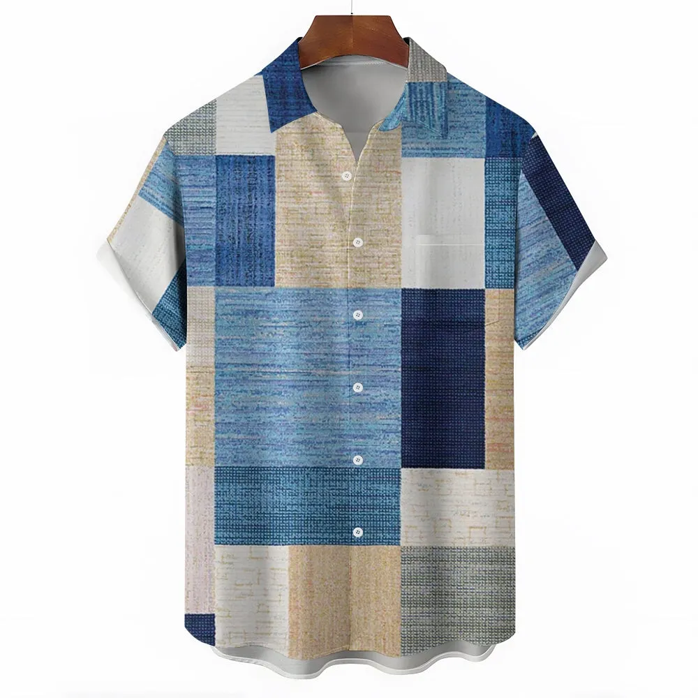Men's Vintage Medieval Geometric Casual Short Sleeve Shirt 2311000010