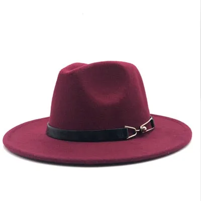 Men's Wide Brim Trilby Felt Fedora..