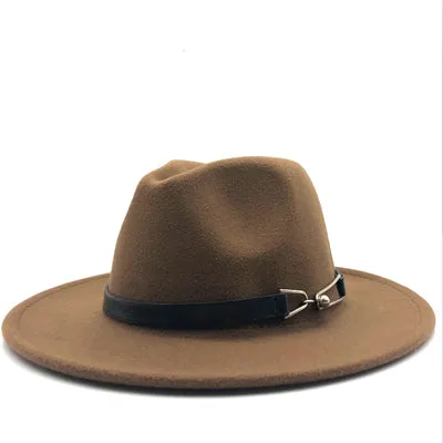 Men's Wide Brim Trilby Felt Fedora..