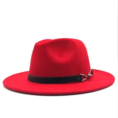 Men's Wide Brim Trilby Felt Fedora..