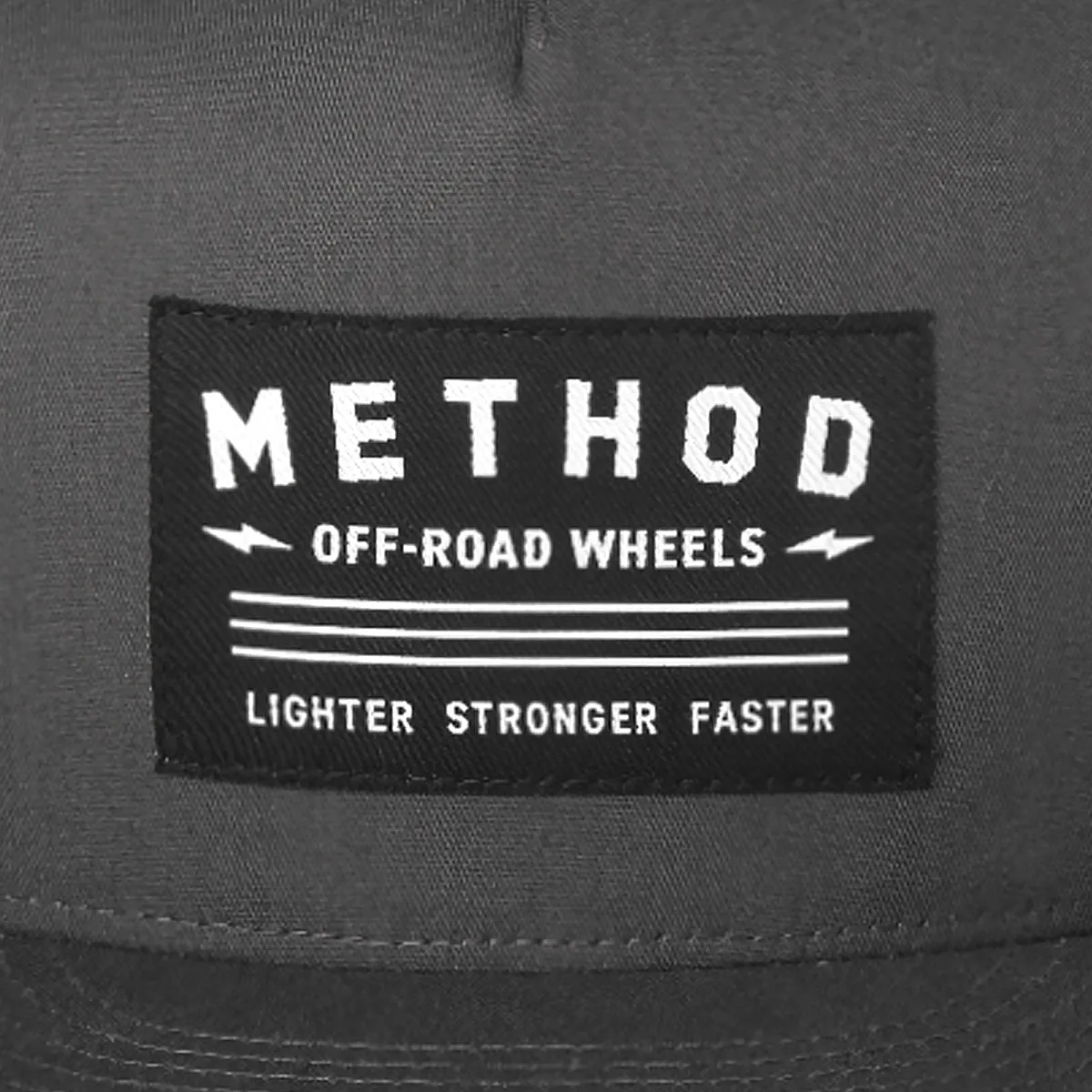 Method Bolted Flatbill Trucker Hat | Snapback | Charcoal