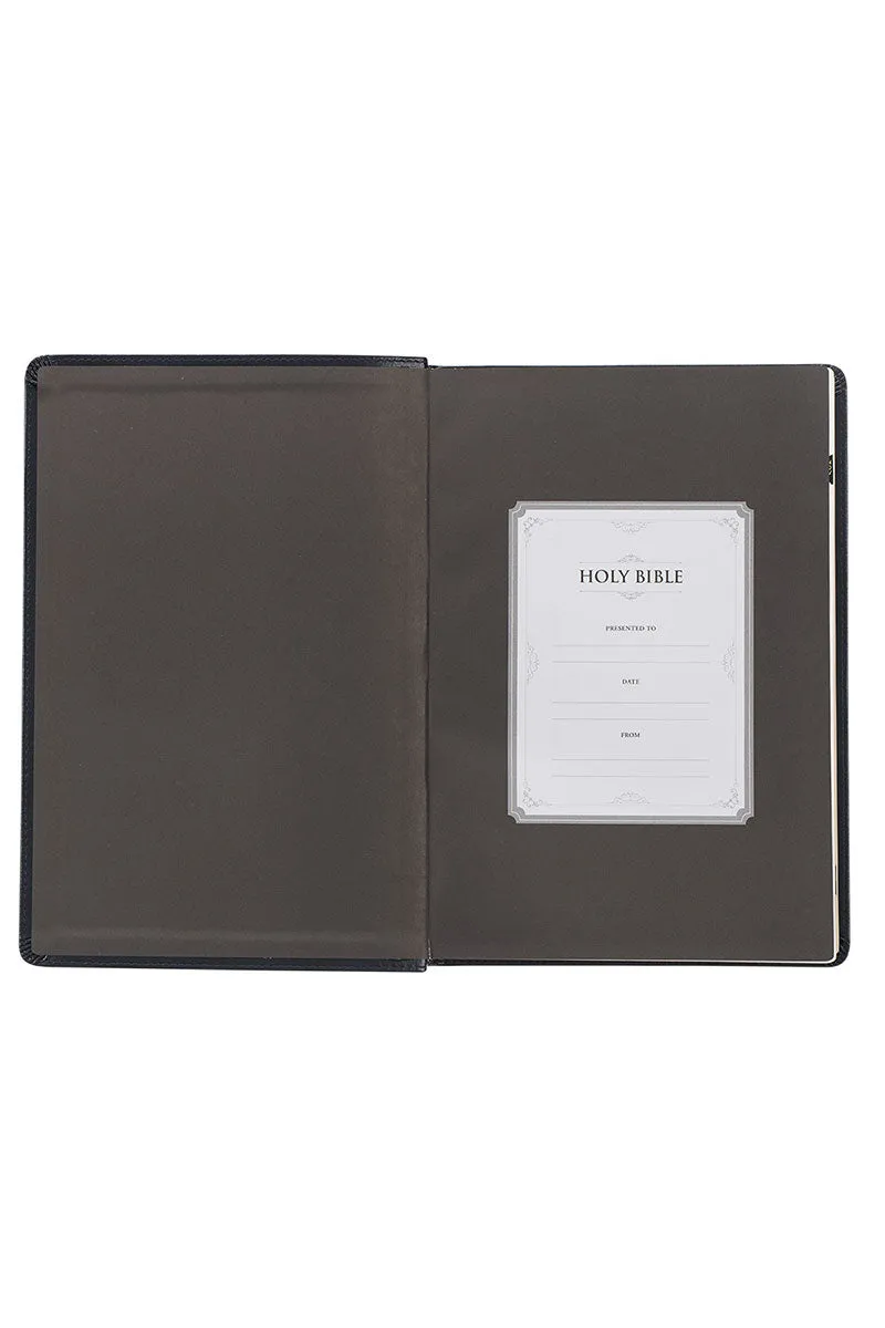 Midnight Art Nouveau Faux Leather Giant Print KJV Full-Size Bible with Thumb Index