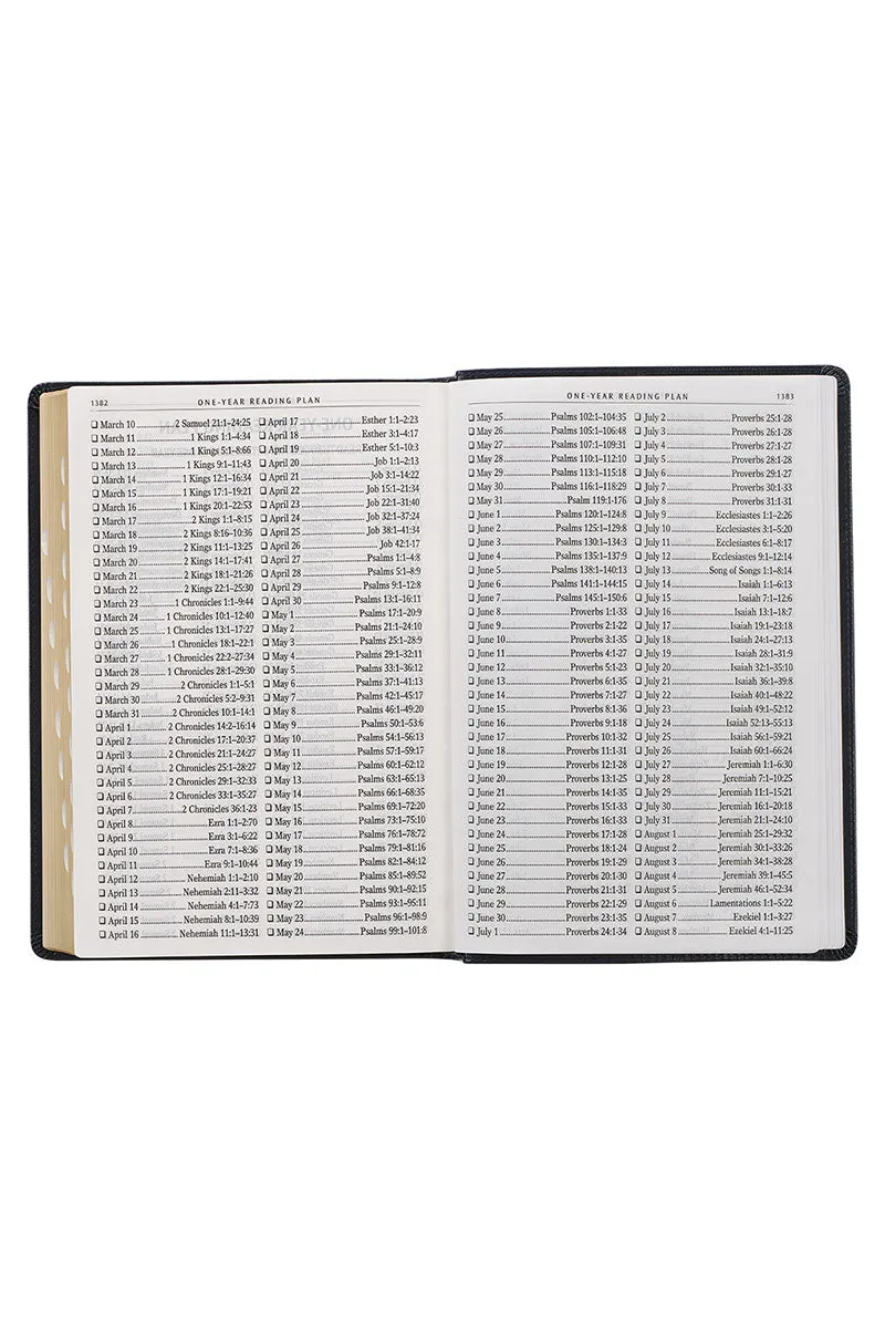 Midnight Art Nouveau Faux Leather Giant Print KJV Full-Size Bible with Thumb Index