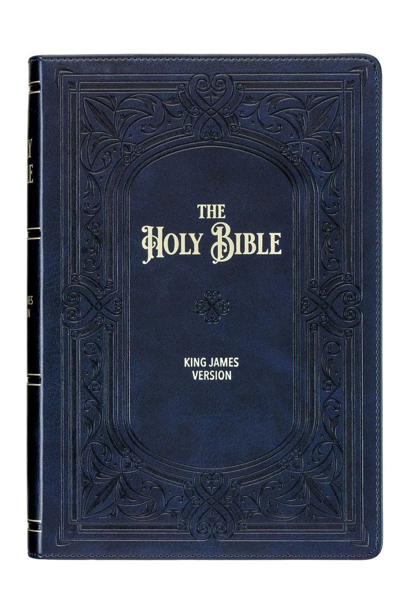 Midnight Art Nouveau Faux Leather Giant Print KJV Full-Size Bible with Thumb Index