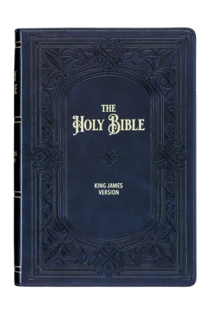 Midnight Art Nouveau Faux Leather Giant Print KJV Full-Size Bible with Thumb Index