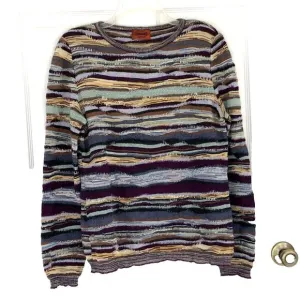 Missoni Womens Crewneck Sweater Long Sleeve Lightweight Mult-Color made in Italy