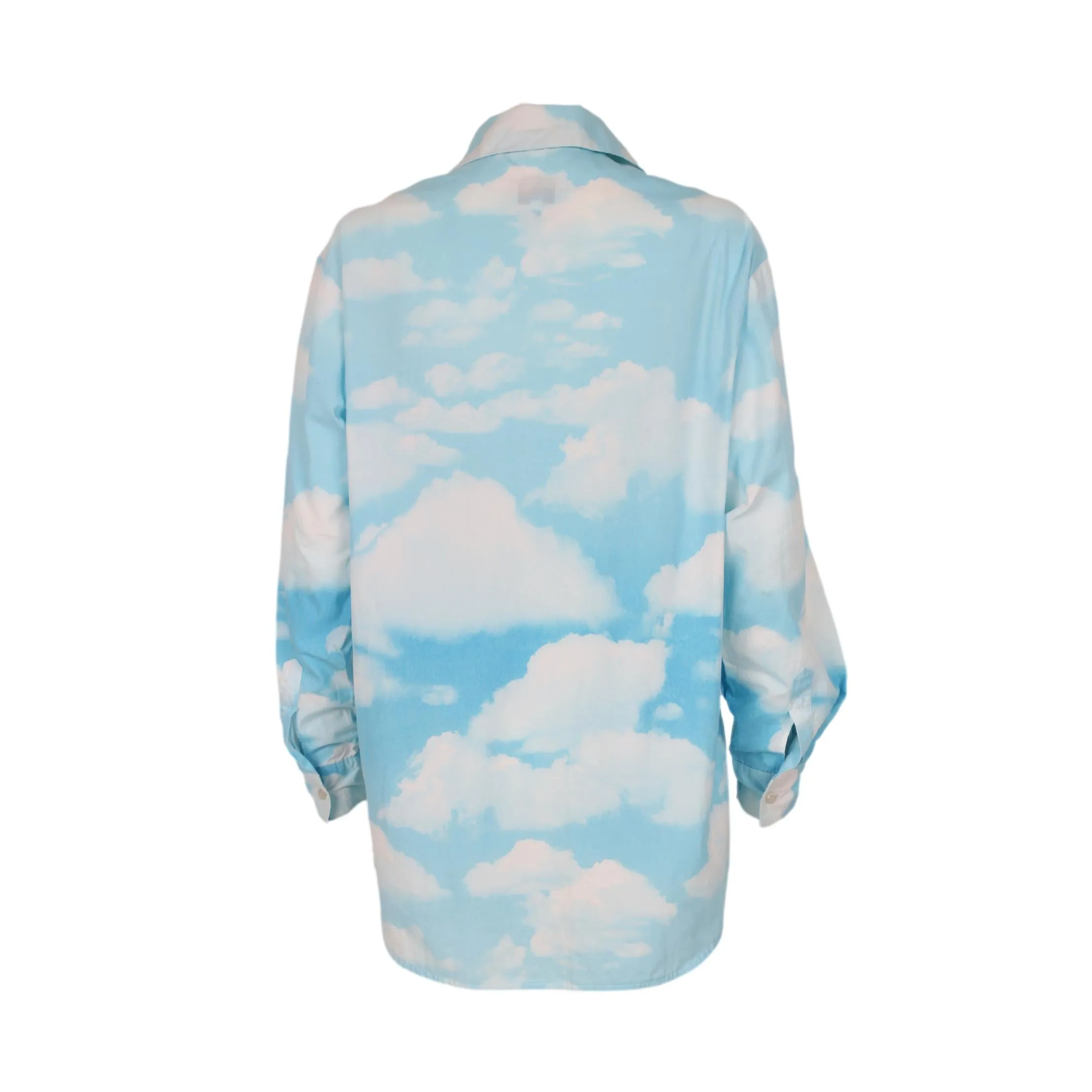 Moschino Blue Cloud Print Button Down
