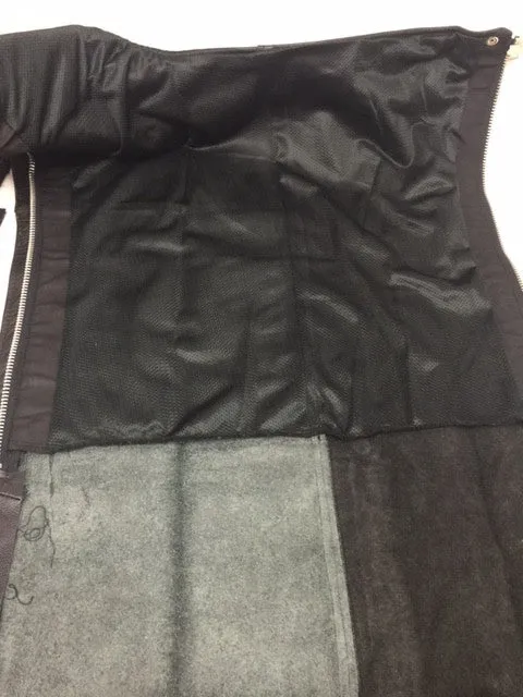 Motorcycle Men's Blk Classic Leather Chap with Jean pockets