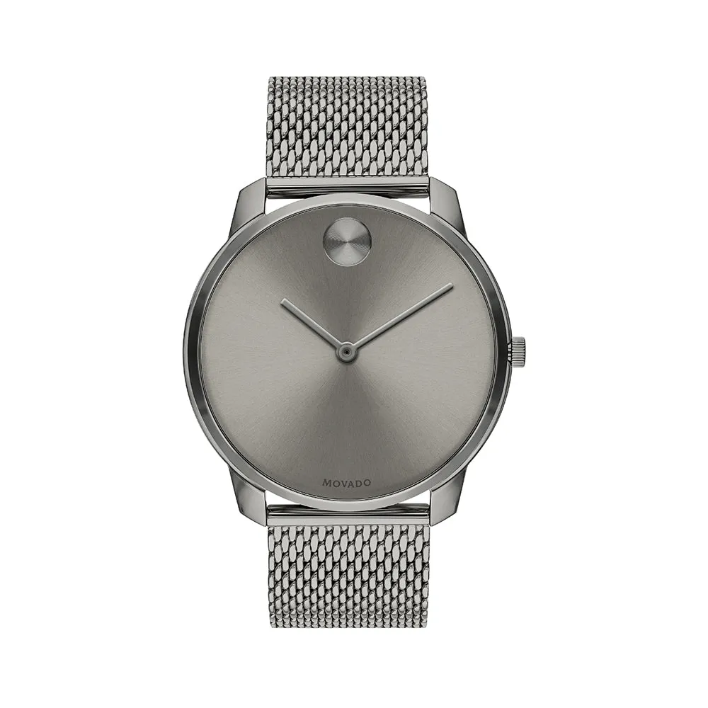 Movado Bold Men's Watch Grey Tone Case Quartz