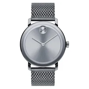 Movado Bold Men's Watch Grey Tone Case Quartz