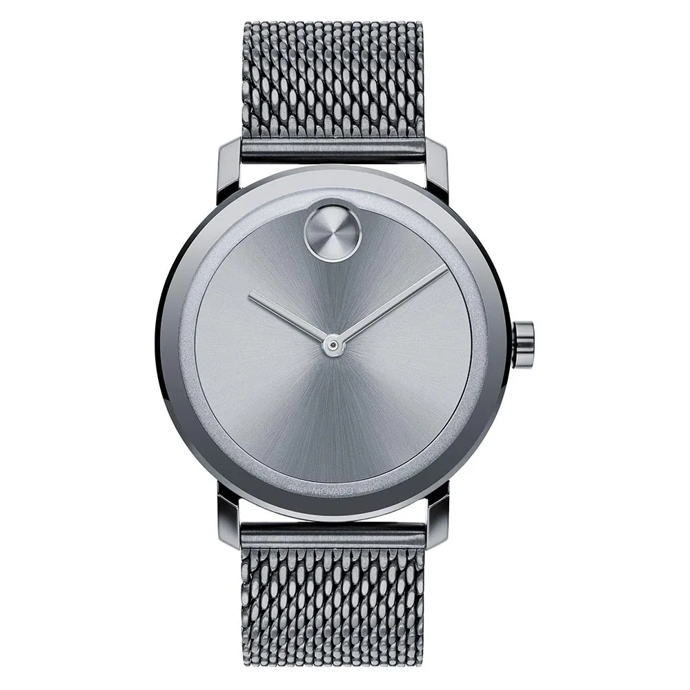 Movado Bold Men's Watch Grey Tone Case Quartz